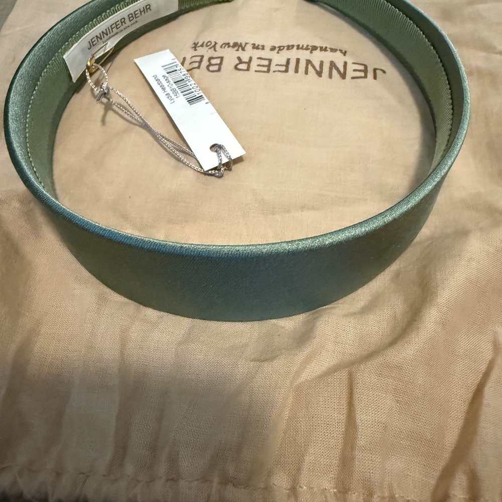 NWT Jennifer Behr Sage Satin Lydia Headband